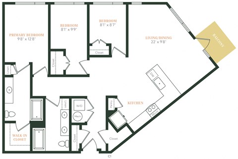 C2 - 3 bed 2 bath